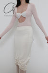 SWAYING/KNIT Pleated Skirt SW22SSB06 White